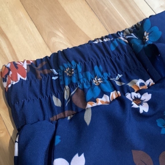 Cropped High Rise Printed Pants Floral Print Size Small - Picture 7 of 7